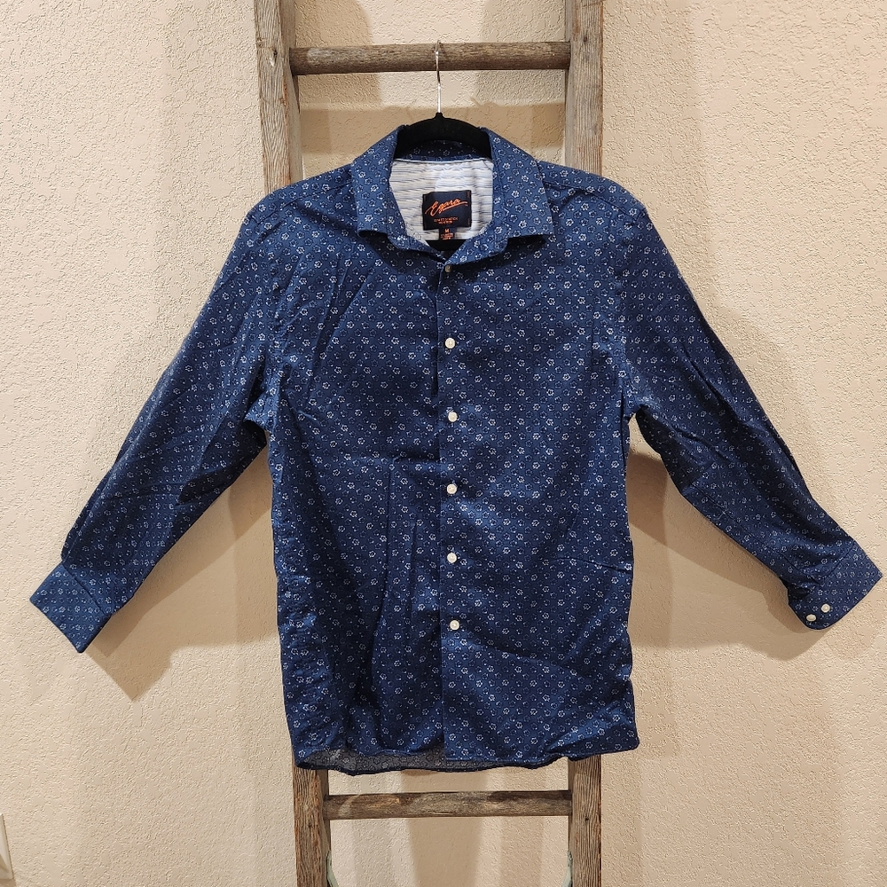 Egara Boys Nice Blue Slim Fit Dress Top - Size Medium